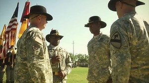 The 2nd Armored Brigade Combat Team held a change of responsibiliy ceremony at Cooper Field on Fort Hood, Texas, April 21. The Black Jack Family said farewell to CSM Michael Crosby and welcomed CSM James Scullion. The change comes as the brigade continues to prepare for the upcoming Korea rotation. Black Jack wishes CSM Crosby the best as he continues forward. Black Jack! | 2nd Armored Brigade Combat Team, 1st Cavalry Division