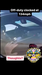 517K views · 751 reactions | Off duty cop clocked at 134mph. Did this officer make the right decision? #offduty #police #thinblueline #speeding #ticket #integrity #discuss #thoughts #fyp #fy #viral | Two Cops One Donut | Facebook