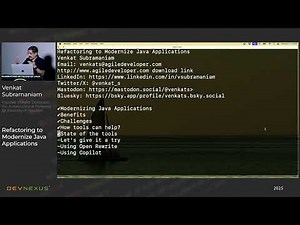 Devnexus 2025 - Refactoring to Modernize Java Applications - Venkat Subramaniam