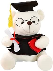 Graduation Teddy Bear Plush Toy Stuffed Animal (White)