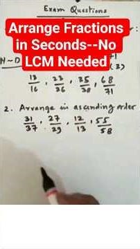 Fractions Close to 1, Trick-2 😳 (No LCM Exam Trick) #viralshorts