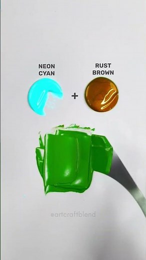 Cyan + Brown Color Mixing #colormixing