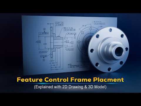 Feature Control Frame Placement Explained | GD&T Tutorial with 2D & 3D Examples