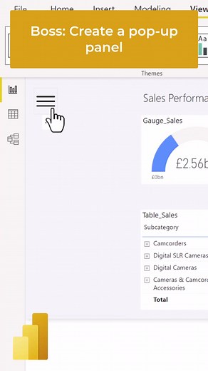 Creating a Power BI Pop-Up Panel in Under 1 Minute