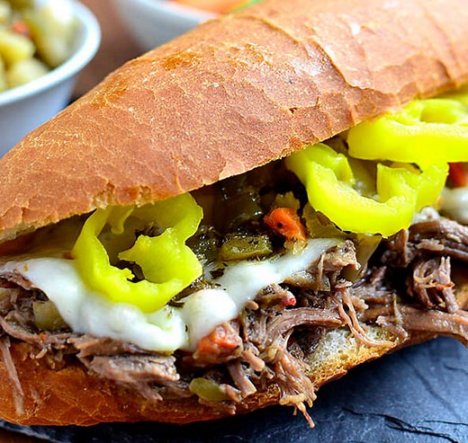 Crock Pot Italian Beef Sandwiches
