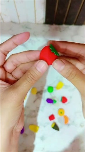 Fruit And Vegetable Erasers for kids | Fun Stationery Collection #stationery #eraser #new #shorts