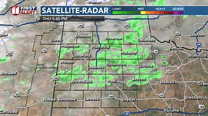 This 18-hour Doppler radar loop shows the sprinkles and then light snow moving across the viewing area Thursday afternoon and night. Lubbock received a few sprinkles in the late afternoon and a few flurries just past midnight Friday morning. It wasn't measurable, just a trace. Snowfall up to a half inch was reported near Morton and Muleshoe. | Steve Divine KCBD