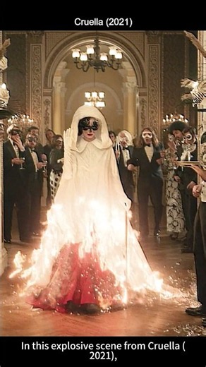 #movie Cruella CRASHES the Gala in the Baroness's Own Dress | Cruella (2021)