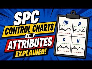 SPC Control Charts for Attributes Explained (np, p, c, u) Easy Guide & Example