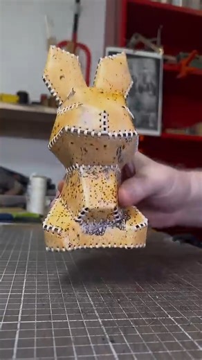 Handcrafted Leather Rabbit 🐇 | Satisfying ASMR Making #asmr #leathercraft #leatherrabbit | Torross Leather Craft