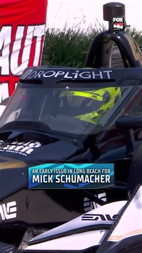 “Brutal.” An issue very early in Long Beach practice for Mick Schumacher #MickSchumacher #longbeach