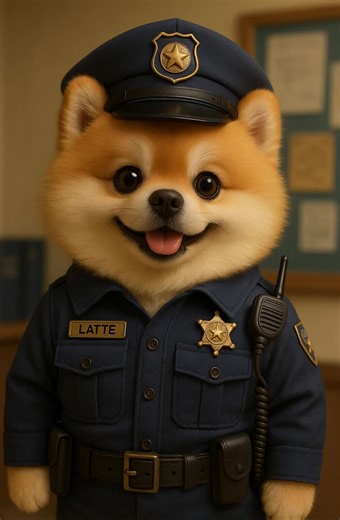 Latte, el Pomerania policía: un héroe peludo