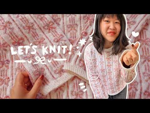 knitting the prettiest colorwork sweater ✧ cozy knitting vlog | darling sweater by engineering loops