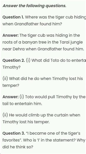 CLASS 7 ENGLISH || AN ALIEN HAND || LESSON 6 || the tiger in the house #analienhand #english #class7