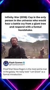 Steve Rogers Meets Groot: A Polite Introduction in Infinity War