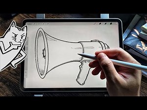 How to draw megaphone 📢