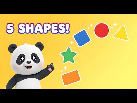 Panda Teaches Shapes and Colors! Educational Video for Toddlers