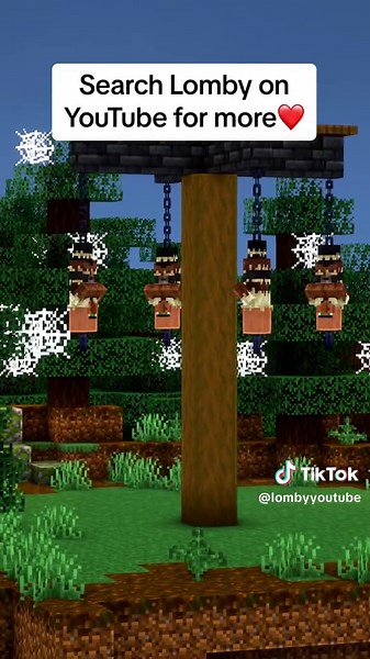 Hanging Villager Corpses in Minecraft😵 #minecraft #minecraftbuilding #minecrafttutorial #minecraftbedrock #foryou