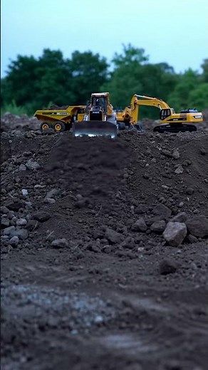 RC Bulldozer's Power Drive: Leveling the Miniature World! 🚜💥 (Miniature Construction)