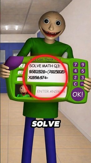 What happens if you solved BALDI'S impossible question?!😱#shorts #baldi