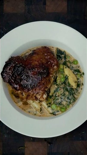 Crispy Chicken Thighs with Spring Vegetables