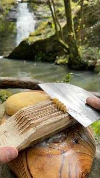 Ağaçtan El Oyması Burgu Makarna Kalıbı Yapımı? 🪵 / Making a Hand-Carved Wooden Spiral Pasta Mold