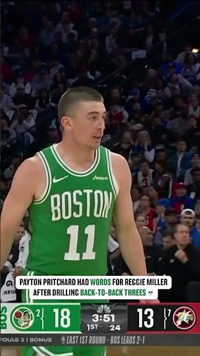 Payton Prithcard had words for Reggie Miller after drilling back-to-back threes