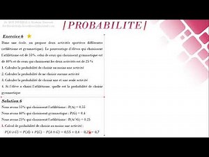 Exercice 6 (*) : Probabilité
