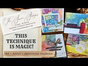 How to Make Gorgeous DIY Backgrounds with Ink, Water & Embossing Folders!