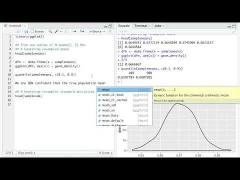 Introduction to Bootstrapped Percentile Confidence Intervals