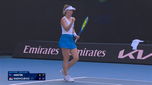 Hunter fist-pumps another qualifying win