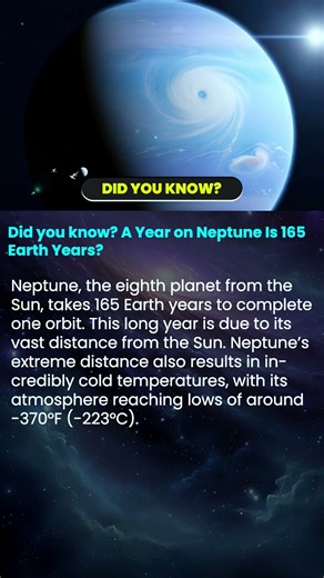 Did you know? A Year on Neptune Is 165 Earth Years? #shorts