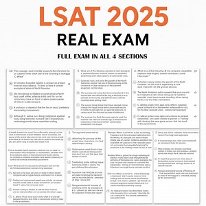 LSAT EXAM 2025 (real Exact Questions From the Actual Exam) - Etsy Canada