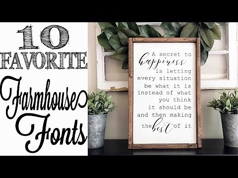 10 Favorite Farmhouse Style Fonts