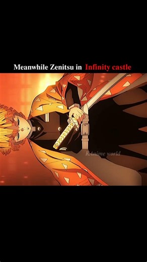 Meanwhile zenitsu in infinity castle☠️ #demonslayer #anime #kny #edit #shorts