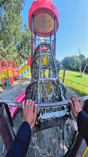 playground parkour slide pov #park #shortsfeed