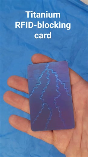 titanium RFID-blocking card from CALTI. Link in Chanel description