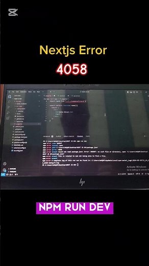 Npm run dev error solution | error 4058 #ai #nextjs13 #facts #coding #shorts #error #viralvideo