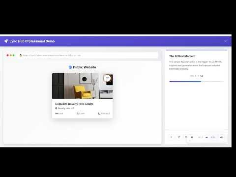Real Estate Public Engagement: Captivating Buyers on Your Website | Lync Hub Demo 7/12