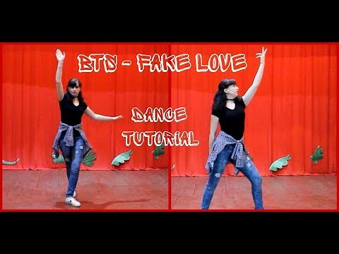 Dance tutorial BTS - "FAKE LOVE"|Разбор хореографии BTS - "FAKE LOVE" (mirrored)
