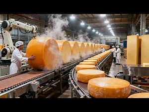 Inside a High-Tech Cheese Factory: From Fresh Milk to Giant Wheels (Full Process)