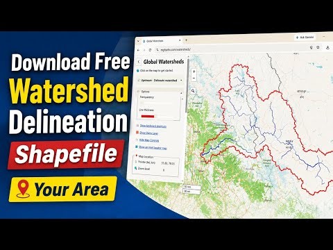 Download Watershed Delineation Shapefile Free | Create Watershed Delineation 