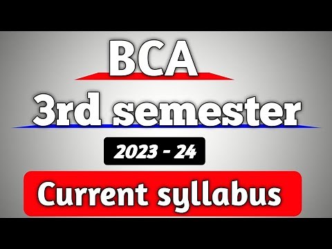Bca 3rd semester syllabus, 2021, current syllabus , 3rd semester, bachlor of computer application 🔥🔥