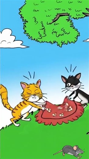 Cat fight cartoon