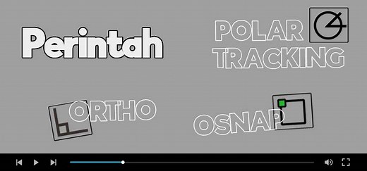 Fungsi ORTHO, OSNAP dan POLAR TRACKING