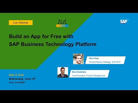 Build an App for Free with SAP Business Technology Platform