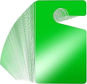 Vicenpal 100 Pack Blank Parking Permit Hang Tag Parking Placards Hang Tag 3 x 5 Inch for Car Rear View Mirror(Green)