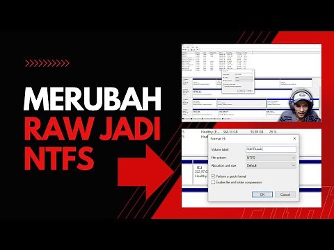 HDD RUSAK ?? CARA MERUBAH TYPE RAW KE NTFS