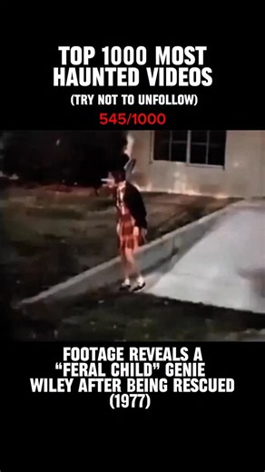 Haunted Footage on Instagram: "In 1970, a 13-year-old girl later known as “Genie” was rescued in Los Angeles after spending nearly her entire childhood locked in a small room, isolated from almost all human contact. She had been strapped to a chair, denied language, touch, and basic care — leaving her underweight, unable to speak, and barely able to walk. Once discovered, teams of psychologists and linguists tried to teach her the skills she’d been denied. She learned some words, simple communic