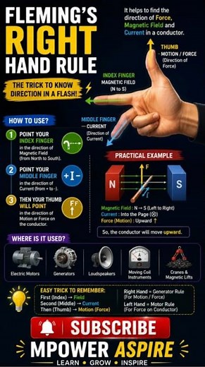 Fleming's Right hand Rule TRICKS
